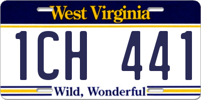 WV license plate 1CH441