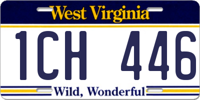 WV license plate 1CH446