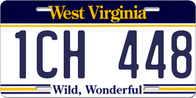 WV license plate 1CH448