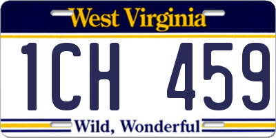 WV license plate 1CH459