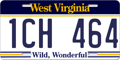 WV license plate 1CH464