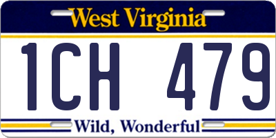 WV license plate 1CH479
