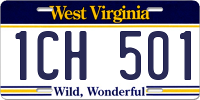 WV license plate 1CH501
