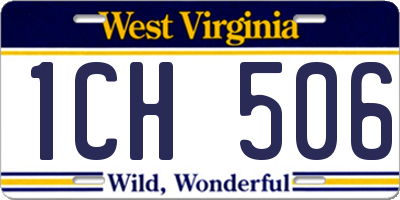 WV license plate 1CH506