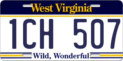 WV license plate 1CH507