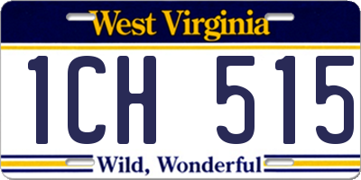 WV license plate 1CH515
