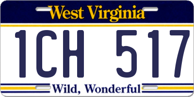 WV license plate 1CH517