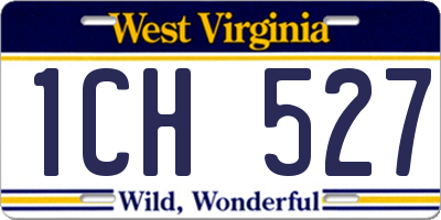 WV license plate 1CH527