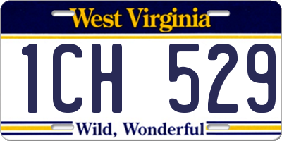 WV license plate 1CH529
