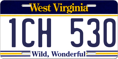 WV license plate 1CH530