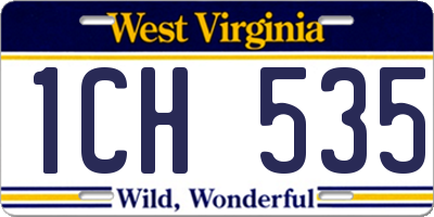 WV license plate 1CH535