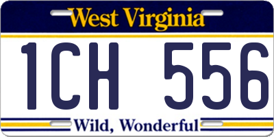 WV license plate 1CH556