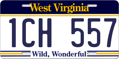 WV license plate 1CH557