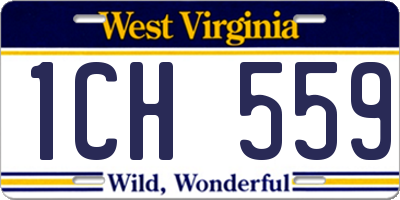 WV license plate 1CH559