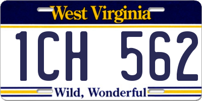 WV license plate 1CH562