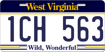 WV license plate 1CH563