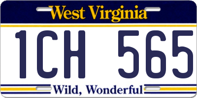 WV license plate 1CH565