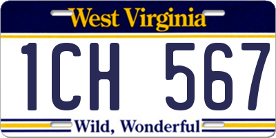 WV license plate 1CH567