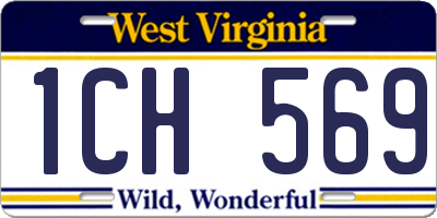 WV license plate 1CH569