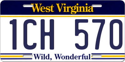 WV license plate 1CH570