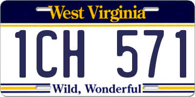 WV license plate 1CH571