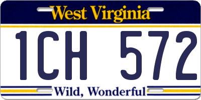 WV license plate 1CH572