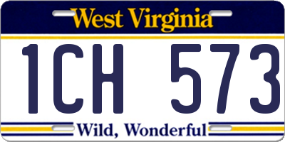 WV license plate 1CH573