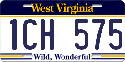 WV license plate 1CH575