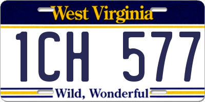 WV license plate 1CH577