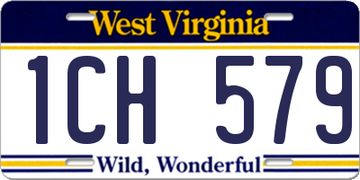 WV license plate 1CH579