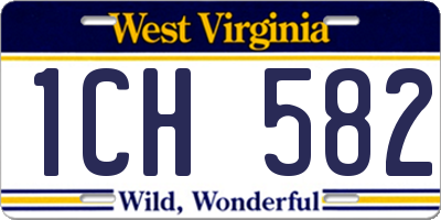 WV license plate 1CH582