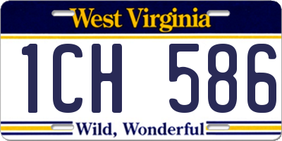 WV license plate 1CH586