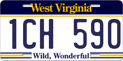 WV license plate 1CH590