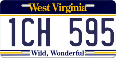 WV license plate 1CH595