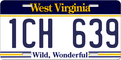 WV license plate 1CH639