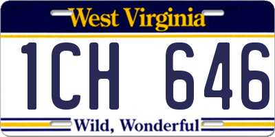 WV license plate 1CH646