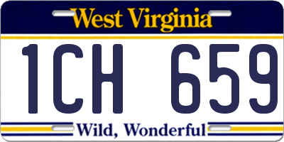 WV license plate 1CH659