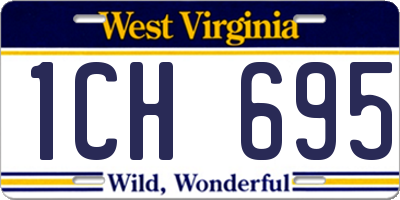 WV license plate 1CH695