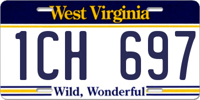 WV license plate 1CH697