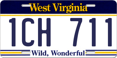 WV license plate 1CH711