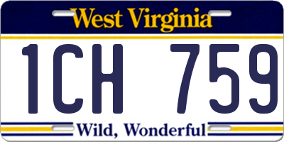 WV license plate 1CH759