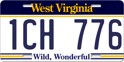 WV license plate 1CH776