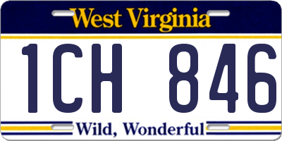 WV license plate 1CH846