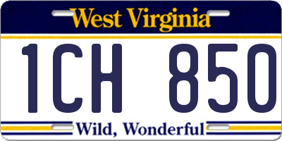 WV license plate 1CH850