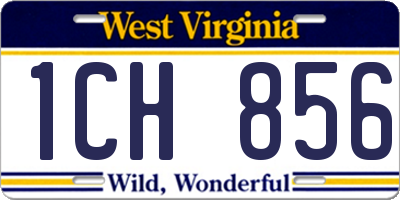 WV license plate 1CH856