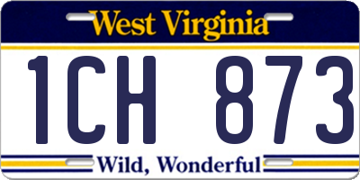 WV license plate 1CH873