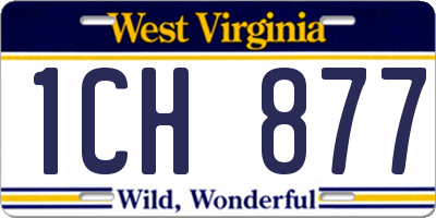 WV license plate 1CH877
