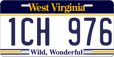 WV license plate 1CH976