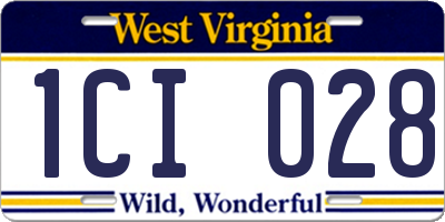 WV license plate 1CI028