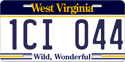 WV license plate 1CI044